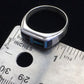 Native American Men's Navajo Opal & Black Onyx Inlay Ring | Sterling Silver | Sz 10 | 1600
