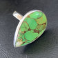 Navajo Green Mojave Turquoise Ring | Sterling Silver | Sz 7 | Authentic Native American Handmade | 11796