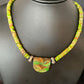Navajo Green Gaspeite Turquoise Pendant | Sterling Silver | Authentic Native American Handmade | 13913