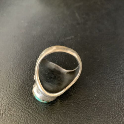 Native American Men's Navajo Green Royston Turquoise Ring | Sterling Silver | Sz 11 | 13857