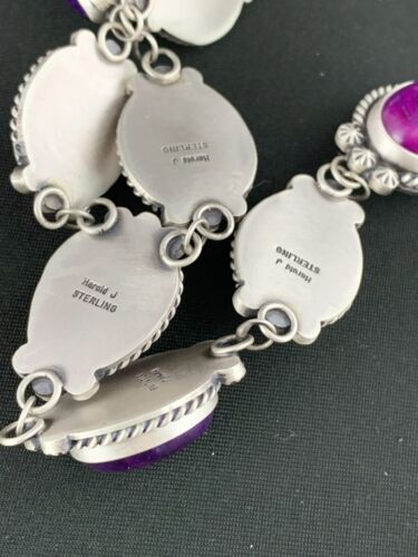 Navajo Sugilite Lariat Necklace | Sterling Silver Pendant | 23" | Authentic Native American Jewelry | 1153
