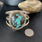 Native American Navajo Blue Turquoise Cuff Bracelet | Sterling Silver | Authentic Handmade | 14115