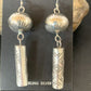Navajo Sterling Silver Bead Earrings | Handmade Native American Pearls | 2.75" | 1519