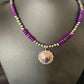 Navajo Purple Sugilite Pendant Necklace | Sterling Silver | Authentic Native American Handmade | 13844