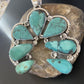Navajo Multi-Stone Turquoise Naja Pendant Necklace | Sterling Silver | 11353