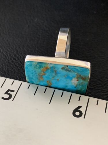 Navajo Blue Kingman Turquoise Ring | Sterling Silver | Sz 8 | Authentic Native American Handmade | 12789
