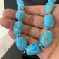 Navajo Sleeping Beauty Turquoise Beads Necklace | Sterling Silver Pearls | Authentic Native American Handmade | 00800