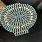 Navajo Blue Turquoise Cuff Bracelet | Sterling Silver | Authentic Native American Handmade | 14597