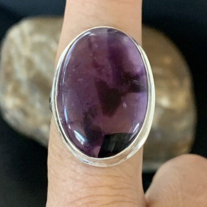 Southwestern Purple Amethyst Ring | Sterling Silver | Sz 9 | 12944