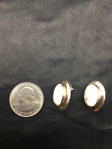Navajo White Howlite Earrings | Sterling Silver | Authentic Native American Handmade | 0.75" | 4471