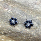 Native American Black Onyx Navajo Earrings | Sterling Silver | Authentic Handmade | 8981