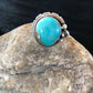 Navajo Blue Pilot Mountain Turquoise Ring | Sterling Silver | Sz 9 | Authentic Native American Handmade | 8242