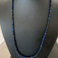 Native American Women's Black Fire Opal Bead Necklace | Sterling Silver | 20" | 979