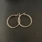 Native American Old Pawn Women's Hoop Stud Earrings | Sterling Silver | 1" | 13010