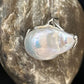 Women's White Baroque Pearl Adjustable Ring | Sterling Silver | Sz 7.5 | 14263