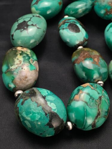 Southwestern | Royston Turquoise Chunky Necklace | Sterling Silver | 18" | 2962