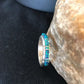 Southwestern Navajo Blue Opal Inlay Ring | Sterling Silver | Sz 7.5 | Authentic Native American Handmade | 10609