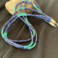 Navajo Lapis & Turquoise 3 Strand Necklace | Sterling Silver | 21" | Authentic Native American Handmade | 01011