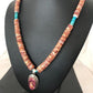 Navajo Sterling Silver Turquoise Spiny Oyster Bead Necklace Pendant | Southwestern Native American