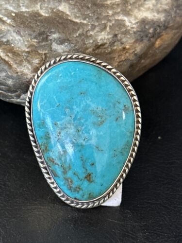 Sterling Silver Blue Kingman Turquoise Ring | Sz 9 | 00125