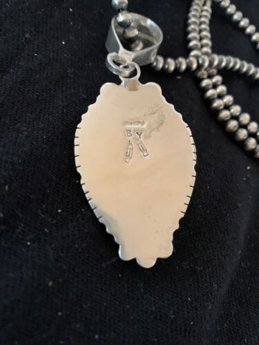Navajo Spiny Oyster Pendant with Pearls | Sterling Silver Necklace | Authentic Native American Handmade | 4684