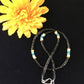 Navajo Black Onyx Turquoise Necklace | Sterling Silver | 18" | Authentic Native American Handmade | 10001