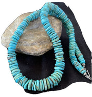 Authentic Navajo Graduated Turquoise Necklace | Sterling Silver | 22" | 944