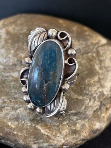 Navajo Blue Lapis Ring | Sterling Silver | Sz 10 | Authentic Native American Handmade | 1205