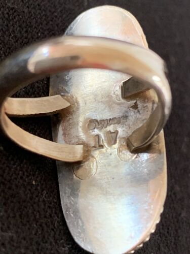 Native American Navajo Sterling Silver Turquoise #8 Ring | Sz 8.5 | 320