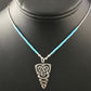 Native American Turquoise Heishi Bead Necklace Pendant | Sterling Silver | 18" | 10138