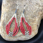 Liquid Silver Heishi Dangle Earrings | Apple Sponge Coral | Sterling Silver | 2.25" | 1981