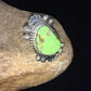 Native American Navajo Green Gaspeite Ring | Sterling Silver | Sz 6 | 1807