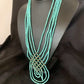 Santo Domingo Turquoise Heishi 5-Strand Necklace | Sterling Silver & Gold-Filled | 12073