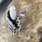 Navajo White Buffalo Turquoise Ring | Sterling Silver | Sz 7 | Authentic Native American Handmade | 12185