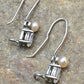 Native American Mother of Pearl Earrings | Navajo Sterling Silver | Authentic Handmade | 8610