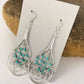 Native American Blue Turquoise Heishi Dangle Earrings | Sterling Silver | 2" | 8878