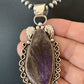 Navajo Pearls Necklace with Purple Charoite Pendant | Sterling Silver | Authentic Native American Handmade | 652