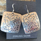 Navajo Sterling Silver Stamped Dangle Earrings | Authentic Native American Handmade | 1657