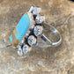 Native American Men's Sterling Silver Blue Turquoise #8 Ring | Sz 9.5 | 02169