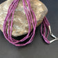 Navajo Purple Sugilite 5-Strand Necklace | Sterling Silver Rice Heishi | 20" | Authentic Native American Handmade | 12929