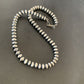 Navajo Pearl Rondelle Necklace | Sterling Silver Beads | Handmade | 17" | 2156