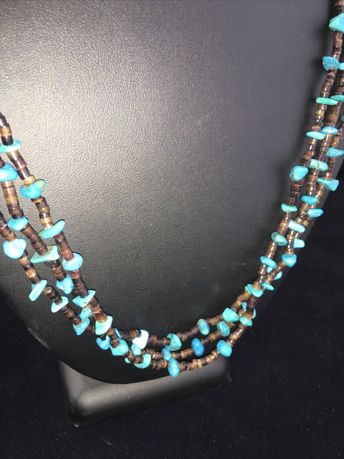 Navajo Blue Nugget Turquoise Necklace | Sterling Silver | Authentic Native American Handmade | 1817