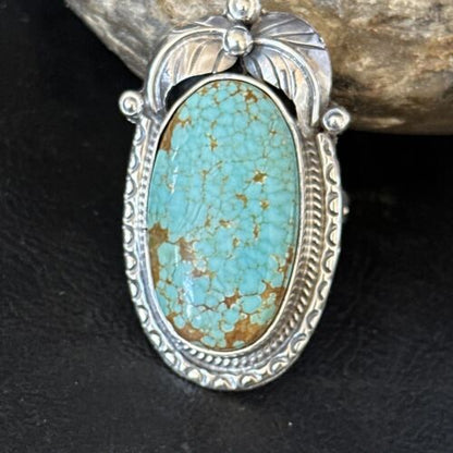 Navajo Blue Turquoise #8 Rings | Sterling Silver | Sz 10 | Authentic Native American Handmade | 14292