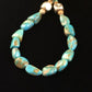 Men's Chunky Navajo Blue Green Turquoise Heishi Necklace | Sterling Silver | 19" | 10013