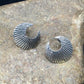 Native American Navajo Crescent Earrings | Sterling Silver | 1" | 4487
