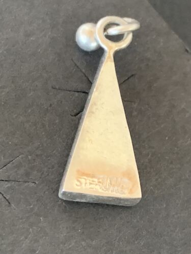 Navajo Orange Spiny Oyster Inlay Earrings | Sterling Silver | Minimalist Dangle | 12678