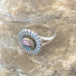 Southwestern Women's Navajo Blue Turquoise Pink Coral Inlay Ring | Sz 7 | 11168