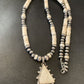 Navajo White Buffalo Turquoise Pendant Set | Sterling Silver | Authentic Native American Handmade | 12202