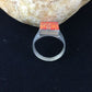 Navajo Men's Red Opal Inlay Ring | Sterling Silver | Sz 9.5 | Authentic Native American Handmade | 10104