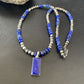 Native American Navajo Blue Lapis Pendant Necklace | Sterling Silver | Authentic Handmade | 11670